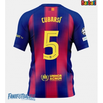 Barcelona Pau Cubarsi #5 Tricou Fotbal Replică 2025-26 Barbati Acasa